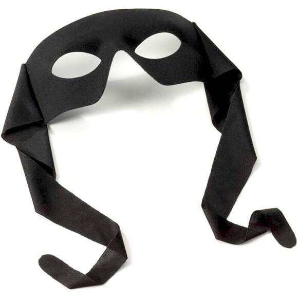 Black Eye Mask Adult Fabric Half Face Costume Venetian Mardi Gras Halloween - Picture 1 of 1